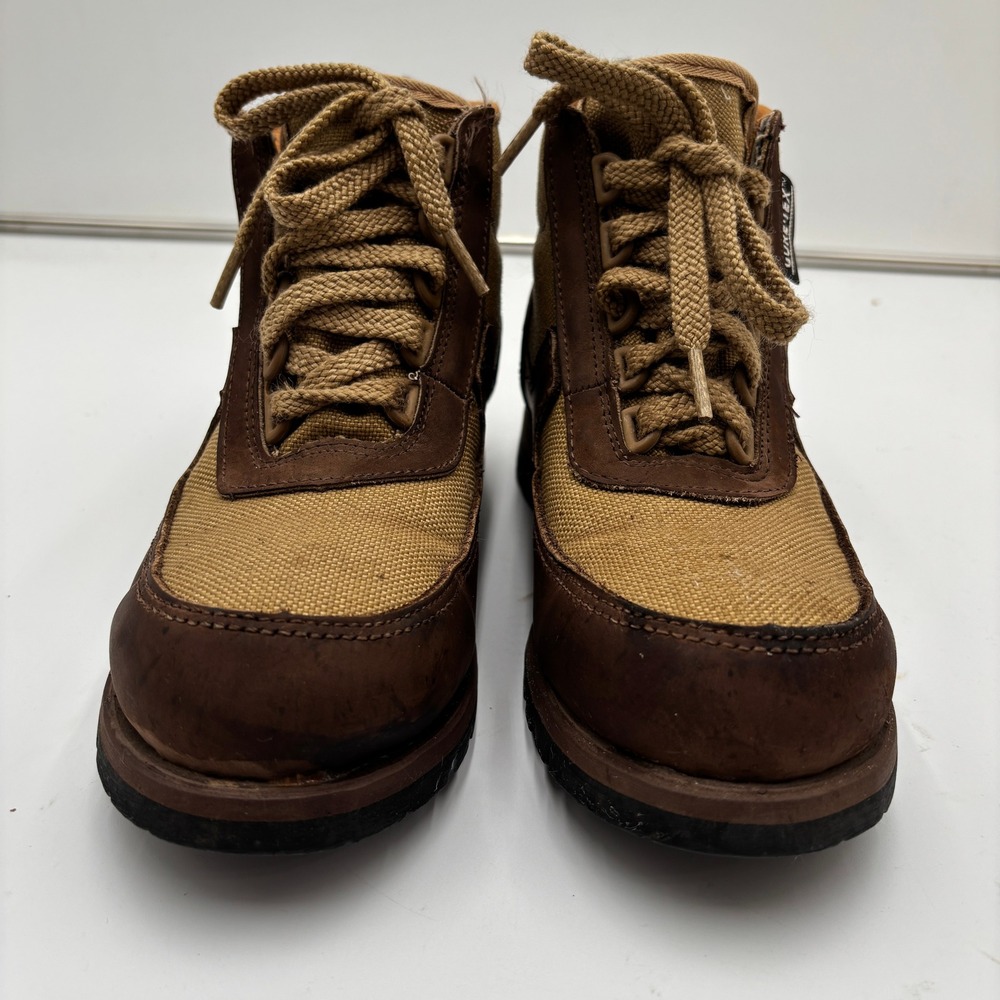 Rocky Boots Gore-Tex Vibram Hiking Boots Brown Canvas Leather 8M Vintage Outdoor - Picture 4 of 8